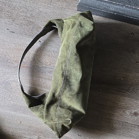 Madewell Olive Suede Hobo Shoulder Bag - Picture 5 of 5